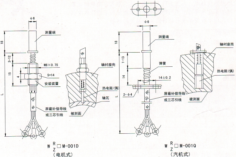 淮安华立仪表专业生产端面热电偶,我们为顾客提供选型方案,完善的售后服务。"为客户节省成本,创造最大化的价值,和客户实现双赢。"是我们的宗旨,期待与您的合作! 产品概述: HL专业生产的HL-WRNM、HL-WREM系列端面热电偶元件由特殊处理的丝材绕制,紧巾在温度计前端,与一般轴向热电偶相比,端面热电偶能更正确和迅速地反映被测端面的实际温度,适用于测量轴瓦或其他机件的端面温度。它的制作方法很多,品种形式多样,HL专业生产的 HL-WRNM、HL-WREM系列端面热电偶适合于电厂汽轮机